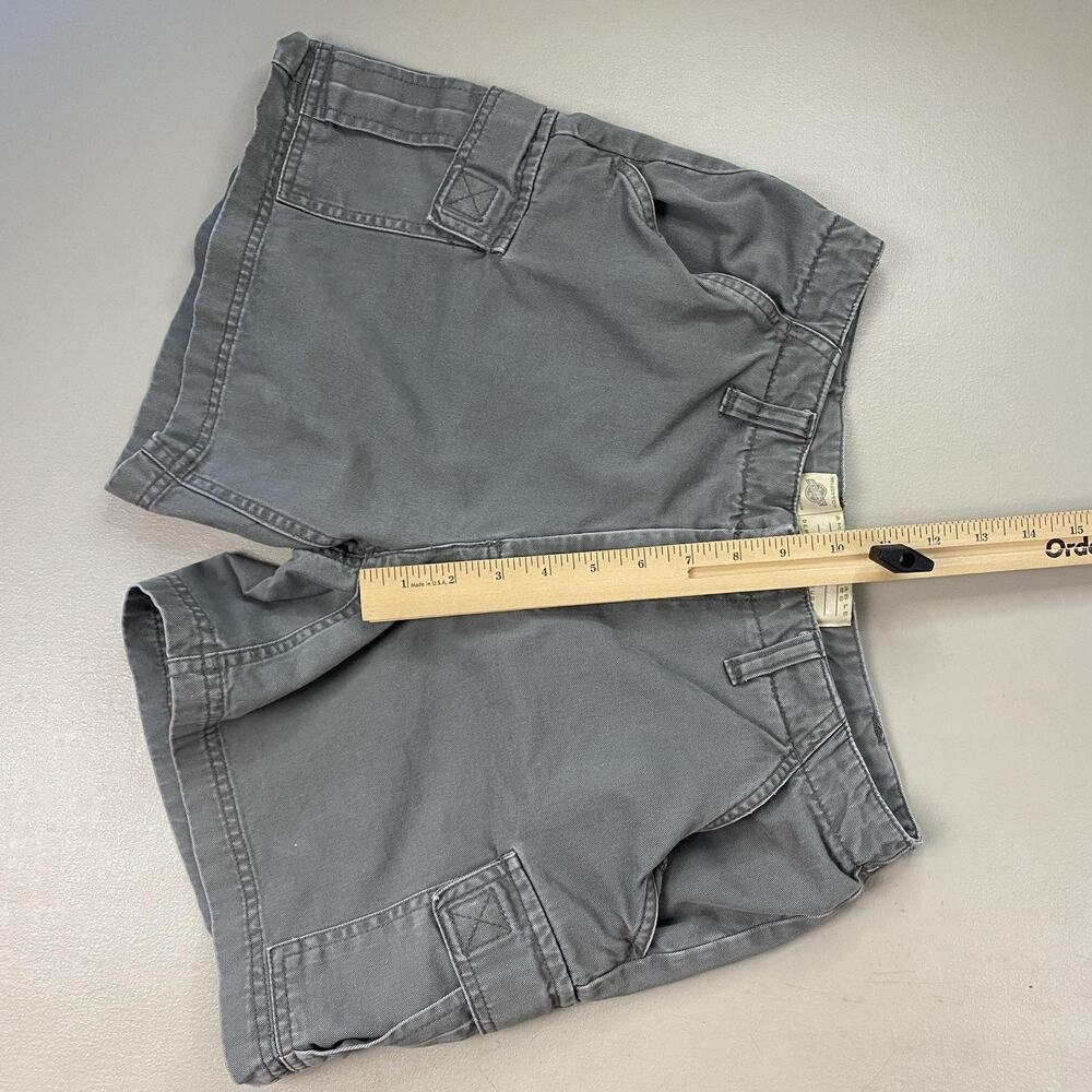 Vintage American Eagle Cargo Shorts Womens 4 Gray Canvas 90s Y2K Grunge 27x6 - Picture 8 of 14
